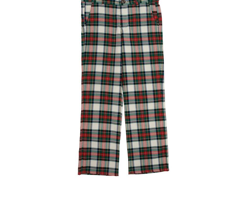 NEW THE BEAUFORT BONNET COMPANY kid's aiken place plaid prep school pants in red